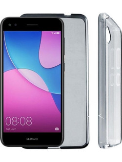 Volte-Tel SlimColor TPU Θήκη Huawei P9 Lite Mini / Y6 Pro 2017 Διάφανη Grey