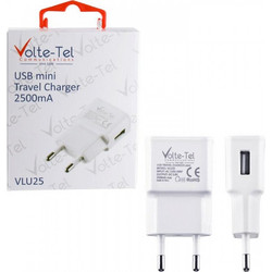 Volte-Tel VLU25 Φορτιστής Χωρίς Καλώδιο με Θύρα USB-A White