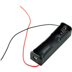 Θήκη μίας θέσεως για μπαταρία 18650 (3,7V) με καλώδια σύνδεσης 6.4.6