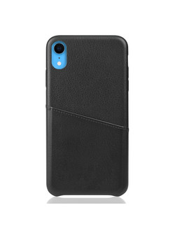 Pocket Leather Case iPhone XR - Black