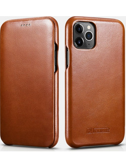 iCarer Curved Edge Vintage Leather Brown (iPhone 11 Pro)