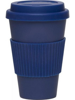 Polo Ποτήρι Bamboo με Καπάκι Μπλε 450ml 915055-05