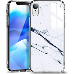 ESR iPhone XR Mimic Tempered Glass Case Marble White Sierra (200-104-856)