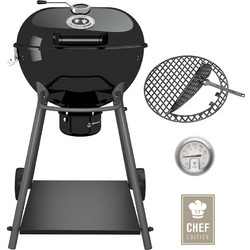 Outdoorchef Kensington 570 C Chef Edition Ψησταριά Κάρβουνου Στρογγυλή με Καπάκι και Ρόδες Επιφάνειας 54cm 18.120.09