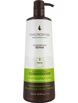 Macadamia Professional Weightless Repair Conditioner για Όγκο Προστασία Χρώματος & Επανόρθωση για Λεπτά & Βαμμένα Μαλλιά 1lt