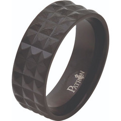 Δαχτυλίδι Αντρικό Ατσάλινο size65, PRINCE, Κωδ.BDSS-0037.BK
