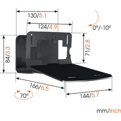 Vogel's SOUND 3205 Βάση Ηχείου Τοίχου Black