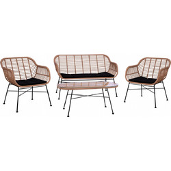 HomeMarkt Allegra Σετ Σαλόνι Κήπου Μεταλλικό 4τμχ HM5460
