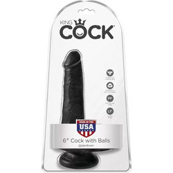 Pipedream King Cock 6" with Balls 15cm Black