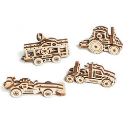 Ugears U-Fidgets Οχήματα Σετ Με 4 Μοντέλα