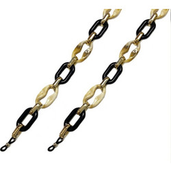 SH108 Αλυσίδα Γυαλιών CREAM AND BLACK HOOPS