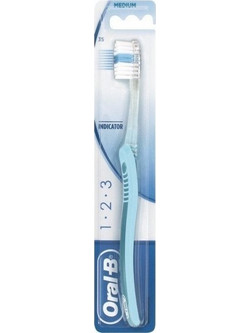 Oral-B 1-2-3 Indicator Medium 35 Οδοντόβουρτσα Γαλάζια