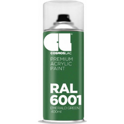 Cosmoslac Premium Acrylic Paint Σπρέι Βαφής Emerald Green RAL6001 Gloss 400ml