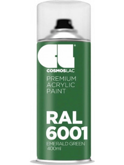 Cosmoslac Premium Acrylic Paint Σπρέι Βαφής Emerald Green RAL6001 Gloss 400ml