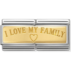 Link Nomination Double Engraved Custom I Love My Family 030710/03