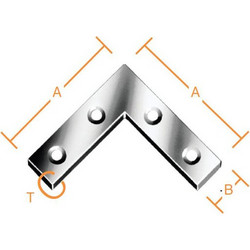 Γωνιακά λαμάκια σύνδεσης γαλβανιζέ 75x12mm 4τεμ