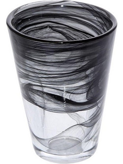 Espiel Σετ Ποτήρια Νερού Γυάλινα Atlas Alabaster Μαύρα 180ml 6τμχ HOR1013K6