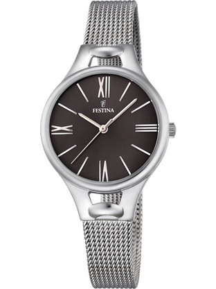 Festina Mademoiselle Γυναικείο Ρολόι με Ασημί Μεταλλικό Μπρασελέ F16950/2