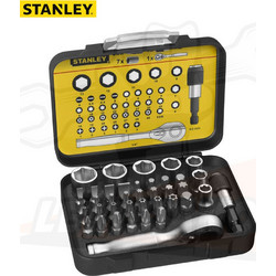 STANLEY 1-13-906 ΣΕΤ ΜΕ ΜΥΤΕΣ 39 ΤΕΜ + ΜΑΓΝΗΤΙΚΟΣ ΥΠΟΔΟΧΕΑΣ 1/4" (25mm)