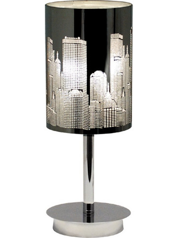 ARlight TLC981 Πορτατίφ E14 Μαύρο Ασημί Φ12xΥ30cm