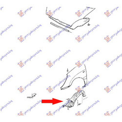 Θολος Εμπρος Πλαστικος 4WD Αριστερα Daihatsu Sirion 99-05 - 092200832