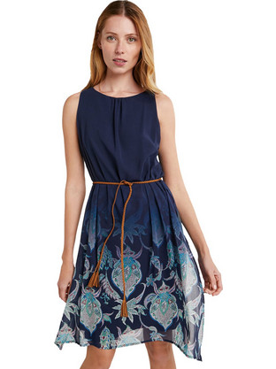 Desigual Jane Mini Καλοκαιρινό Καθημερινό Φόρεμα Navy Μπλε 21SWVWAY-5000