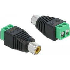 Delock Adapter RCA female to Terminal Block 2 pin (65418)