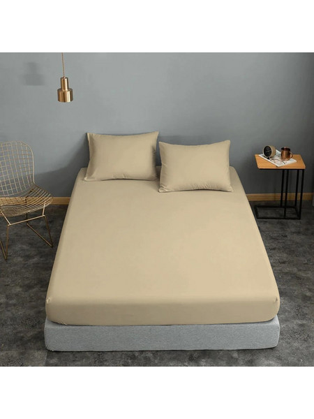 Komvos Σεντόνι Διπλό με Λάστιχο 150x200+20 Home Beige