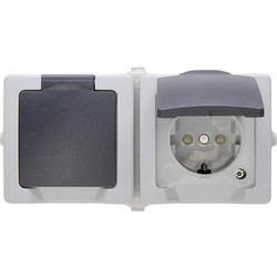 Kopp Nautic Protective Contact, Surface-Mounted Socket with Combination Lock