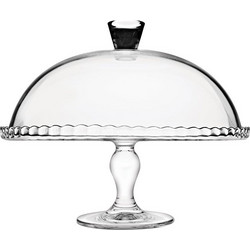 Τουρτιέρα γυάλινη φ32cm με καπάκι PASABAHCE c373420
