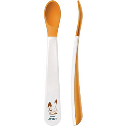 Philips Avent Σετ Βρεφικά Κουτάλια Απογαλακτισμού 6m+ Λευκά Πορτοκαλί 2τμχ