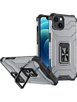 Crystal Ring Case Kickstand Tough Rugged Cover for iPhone 12 mini black