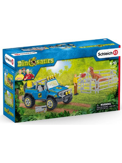 Schleich Dinosaurs 4X4 Όχημα & Κάγκελα Περίφραξης Δεινοσαύρων 41464