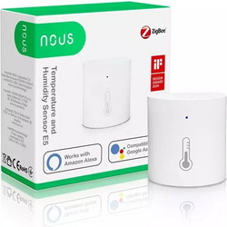 NOUS ZigBee Tuya Smart temperature and humidity detector, Android 4.0, IOS 8.0, Compatibility with Alexa, Google Assistant (E5)