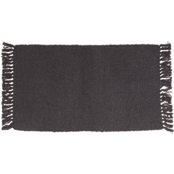 Viopros Ρίβα Χαλί Ορθογώνιο Βαμβακερό 65x135cm Ανθρακί