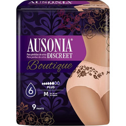 Ausonia Discreet Boutique Medium Πάνες Βρακάκι Ακράτειας 6 Σταγόνες 9τμχ