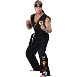 Unisex Στολή Cobra Kai Μαύρος Μαχητής Καράτε Alice Party 56439