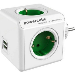 ALLOCACOC EU Power Cube USB - Πολύμπριζο - ΠΡΑΣΙΝΟ