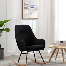 vidaXL Κουνιστή Πολυθρόνα Μαύρη 289543