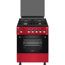 Calfer Gas F6TX40G2 Red Κουζίνα Αερίου 64lt με Κεραμικές Εστίες 60cm
