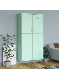 vidaXL Δίφυλλη Ντουλάπα Ρούχων Τιρκουάζ 90x50x180cm 336248