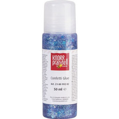 Κόλλα glitter confetti Knorr prandell μπλε αστέρια 50ml
