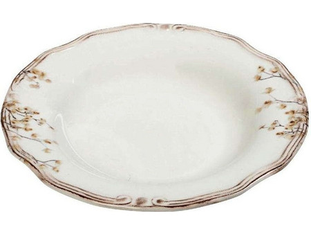 Espiel Πιάτο Βαθύ Almond Πορσελάνης 24cm RPR202K6