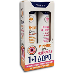 Quest Echinacea & Propolis 20s + Vitamin C 20 Αναβράζοντα Δισκία