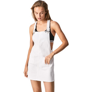 Pepe Jeans Mini Καλοκαιρινό Καθημερινό Φόρεμα Τζιν Λευκό PL953069-000