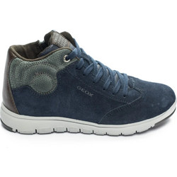 Geox Xunday Παιδικά Μποτάκια Navy Μπλε Suede με Φερμουάρ J743ND022FUC0661