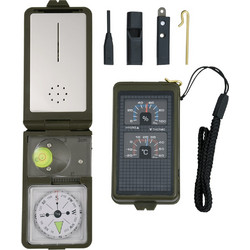 Πυξίδα Outdoor με Εξαρτήματα Επιβίωσης Albainox Κωδ. 33755
