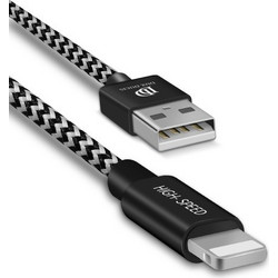 DUX DUCIS Καλώδιο Γρήγορης Φόρτισης Lightning 8Pin σε USB (Κορδόνι) 2 μέτρα - Μαύρο