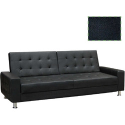 Woodwell Moby Τριθέσιος Καναπές Κρεβάτι Μαύρος 217x80x81cm Ε9569,8