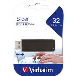 Verbatim Store 'n' Go Slider 32GB USB Stick 2.0 με USB-A